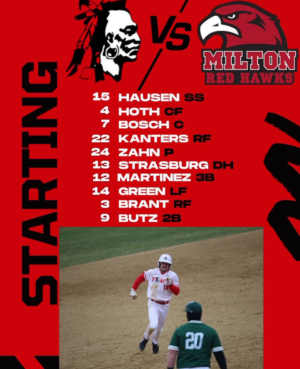 GAMEDAY!! Rematch against the Red Hawks. First pitch @ Jones Park 5 pm. #GoBlackhawks