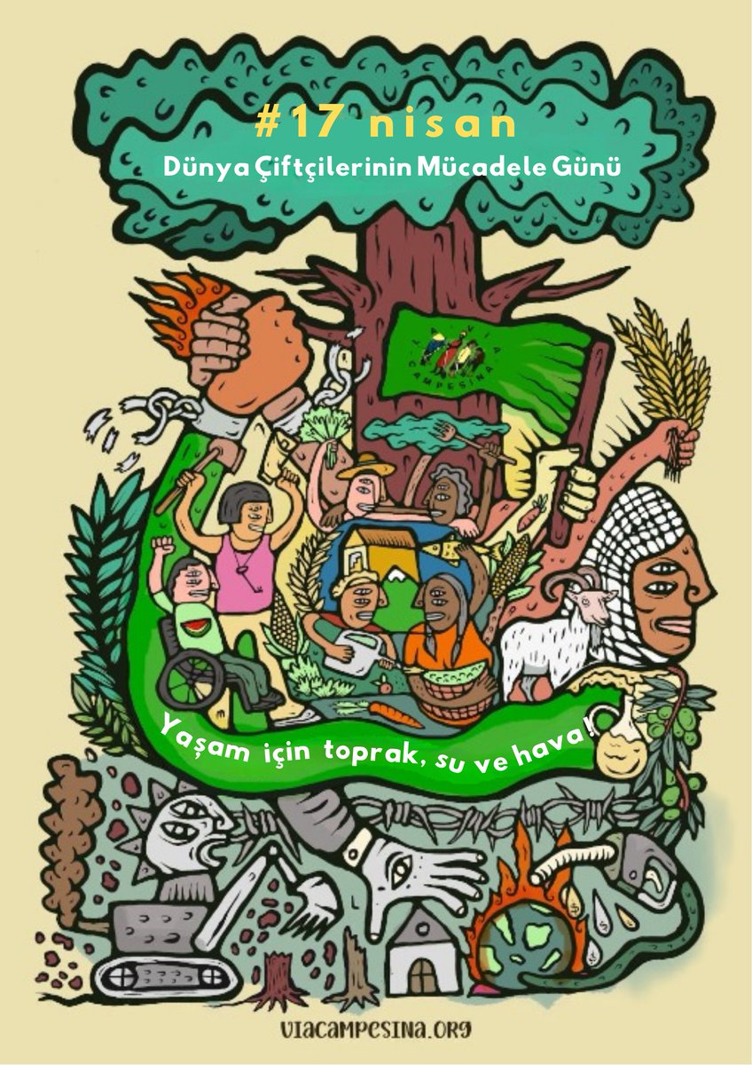 Bugün 17 Nisan, Brezilya'da toprak reformu için mücadele ederken öldürülen 19 topraksız kır işçisinin anısına, mücadeleyi yükseltme günü! Ekolojik gıda üretimi, bir direniş biçimidir. Gıda egemenliği yoksa gelecek yok ✌️

#gıdaegemenliği #dayanışma #yaşamıbirlikteörgütlüyoruz