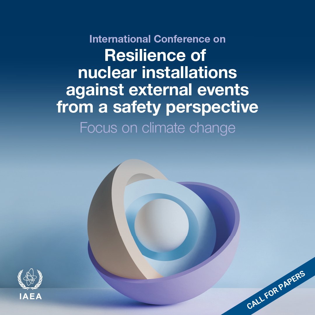 Have you submitted your paper? Share your ideas on further strengthening nuclear installations against natural disasters worsened by climate change. Join the conversation at this year's IAEA conference on the resilience of nuclear installations. atoms.iaea.org/3WNdN00