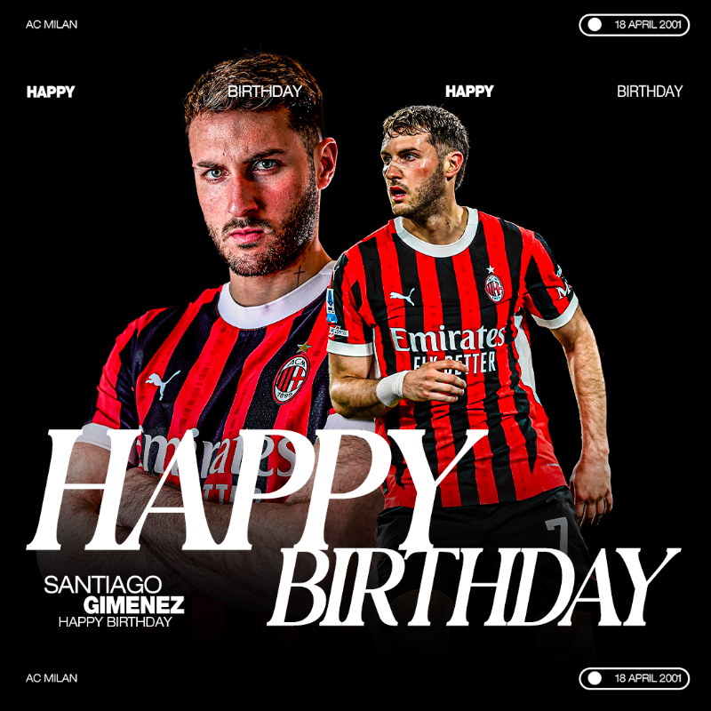 acmilan's tweet photo. ¡Feliz cumpleaños, Bebote! Que este nuevo año de vida esté lleno de alegría, amor y muchas bendiciones 🎉💖

#SempreMilan