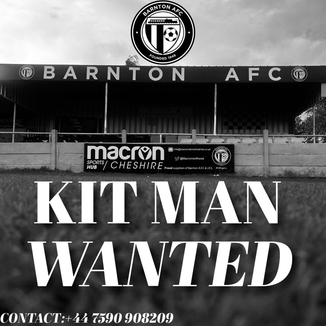 barntonfc's tweet photo. We’re looking for a Kit Man for the 2025/26 season!
Come be a part of the Jam Town revolution at Barnton.
If you fancy getting stuck in behind the scenes, give us a shout!
#JamTownRevolution #BarntonFC https://t.co/JlmlHgKdgu
