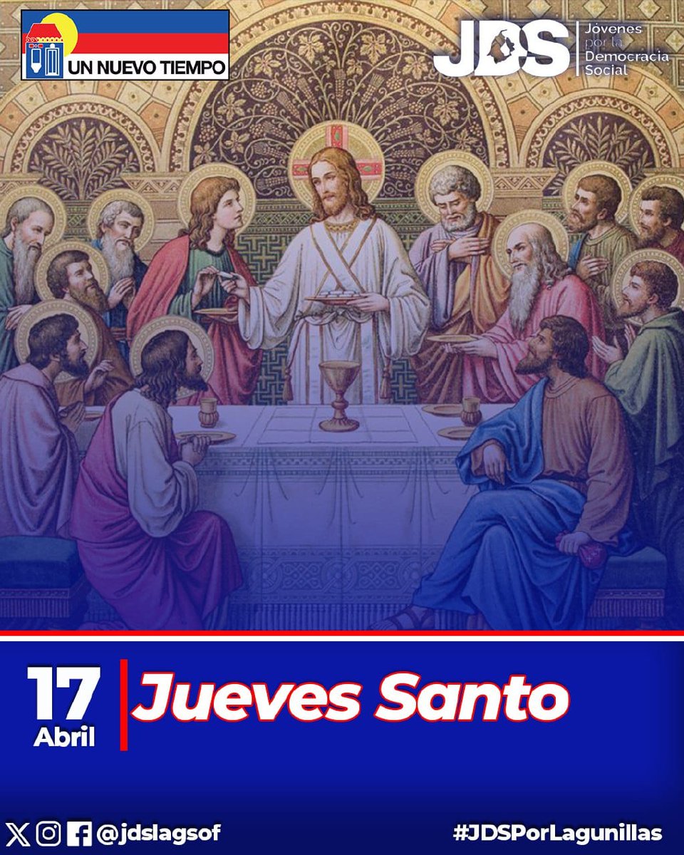 El Jueves Santo conmemora la Última Cena, la institución de la Eucaristía y el inicio de la Pasión de Jesús, marcado por su oración en el huerto y su arresto. Es un día de reflexión y humildad.
<a href="/untlags/">UNT Lagunillas</a> 
<a href="/somosuntzulia/">Un Nuevo Tiempo Zulia</a> 
<a href="/partidoUNT/">Un Nuevo Tiempo</a>