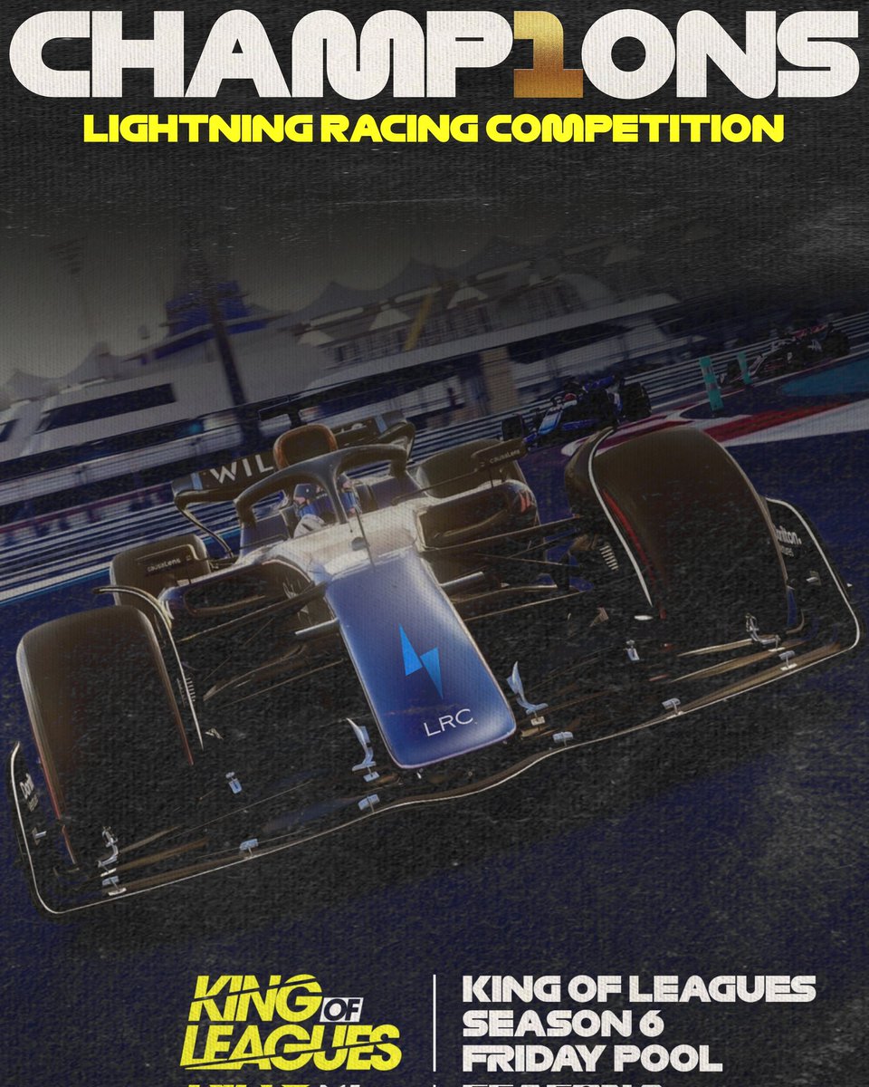KingOfLeagues's tweet photo. Season 6 friday pool champions: 
Lightning racing competition! https://t.co/fPjfrDBKb1