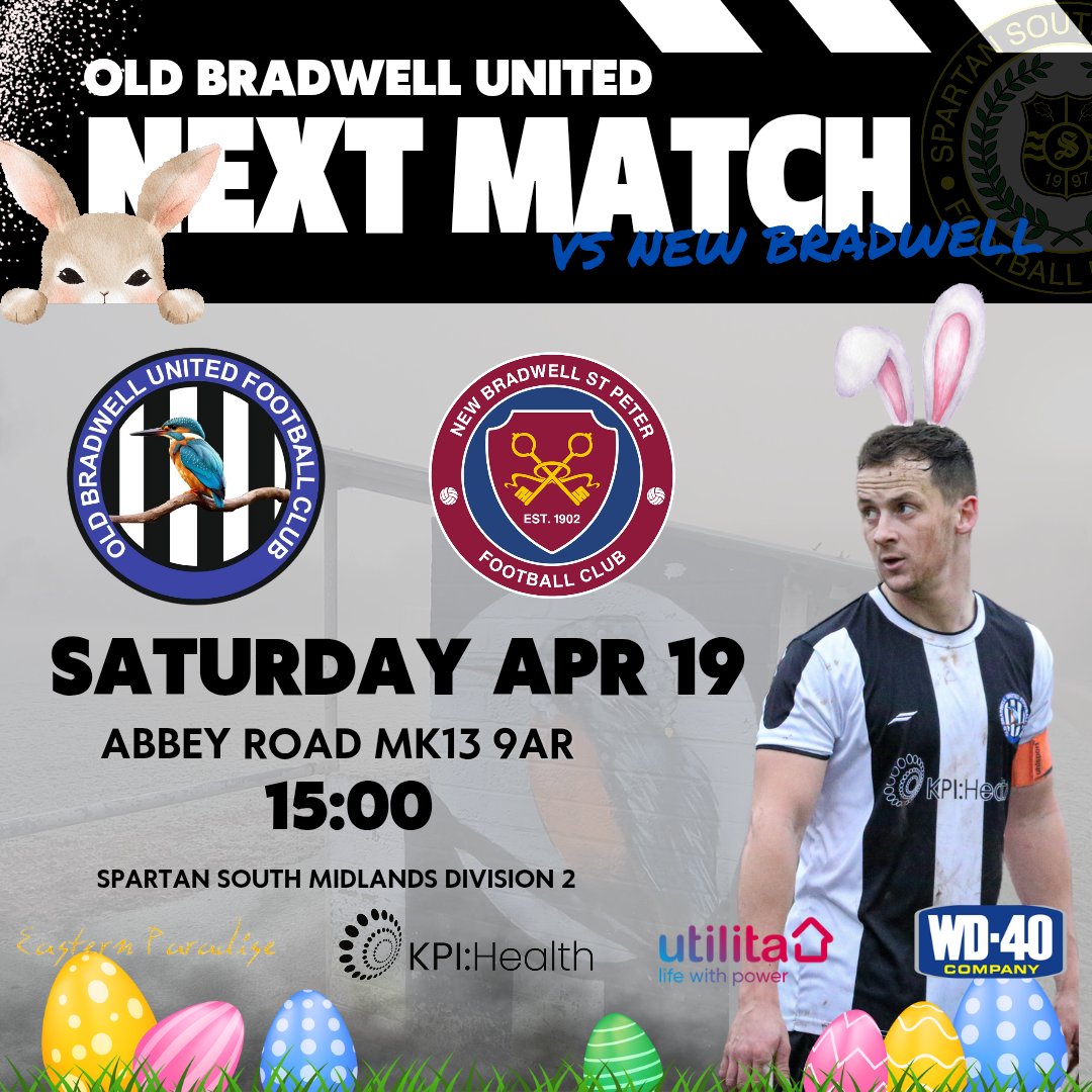 OldBradwellUtd's tweet photo. Easter weekend brings us a chance at redemption, after the 2-1 defeat earlier in the season. It's DERBY DAY this Saturday 

📍 Abbey Road MK13 9AR 
🕑 15:00 KO
🍺 Bar open from 12
🏆 SSMFL DIV 2 
📸 @sportsshotsnews @SpookMeister18 https://t.co/YyQwmxuvKY