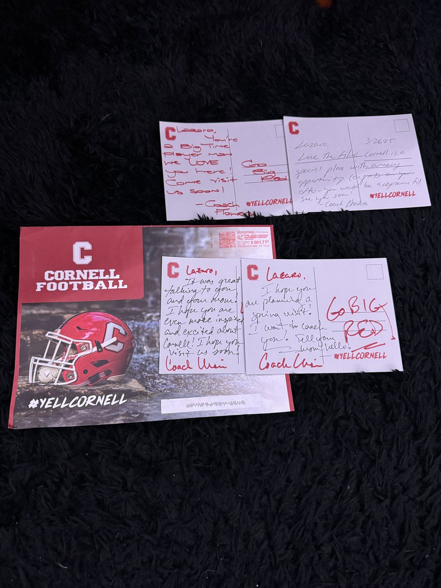 Lazaro Faraj-Washington (@lazaro_fw) on Twitter photo Huge thank you to <a href="/BigRed_Football/">Cornell Football</a> for these hand written letters!!!π«±π½βπ«²π» Huge thank you to <a href="/BigRed_Football/">Cornell Football</a> for these hand written letters!!!π«±π½βπ«²π»