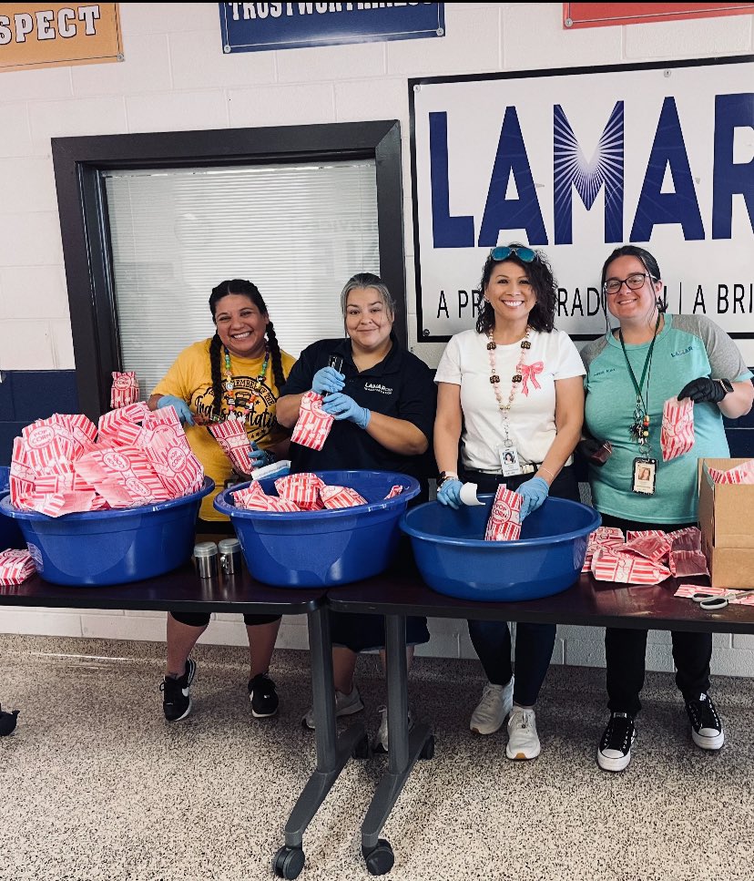 We are serving up Bags of Popcorn on Early Release Day at both Facilities for our Bus Drivers and Bus Aides for “All That They Do.”

#SchoolBusTeam
#NoObstaclesWhatsoever

<a href="/LamarCISD/">Lamar CISD</a>