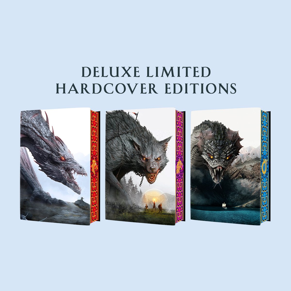 orbitbooks's tweet image. THE GREATEST SAGAS ARE WRITTEN IN BLOOD.
We are delighted to share these EPIC special editions for John Gwynne's internationally bestselling Bloodsworn series.
Design: Lauren Panepinto
Illustration: Marcus Whinney
Order now: brnw.ch/21wS3MV
@JohnGwynne_