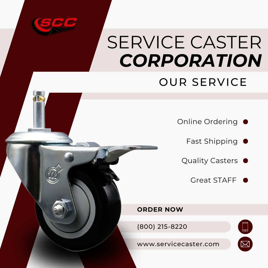 SERVICECASTER's tweet image. Service Caster: Tough, reliable, and ready to roll. 🛞 The right wheels for any job. #ServiceCaster #SmoothMoves #BuiltToLast