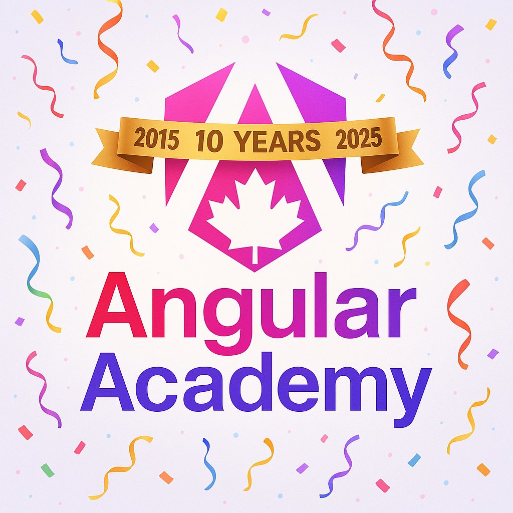 This year we are celebrating the 10th anniversary of Angular Academy!
Expect special posts and activities in the next few weeks....