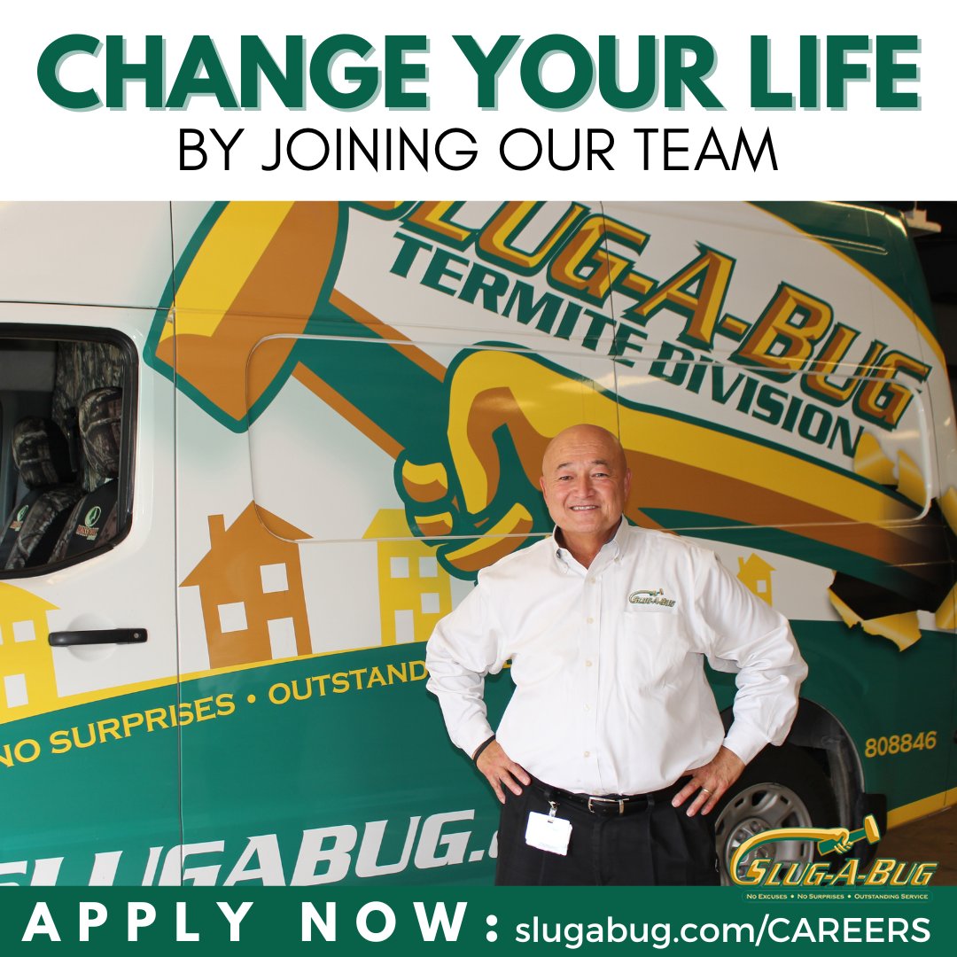 slugabugpest's tweet photo. Looking for more than just a job? Join the Slug-A-Bug family! 🙌 Great pay, benefits, and a supportive team that cares. 💚 Grow with us - professionally and personally! Apply today 👉 https://t.co/4mGKotNU77 
#hiring #brevardjobs #spacecoastjobs #melbournejobs https://t.co/3nfm1JgIJF