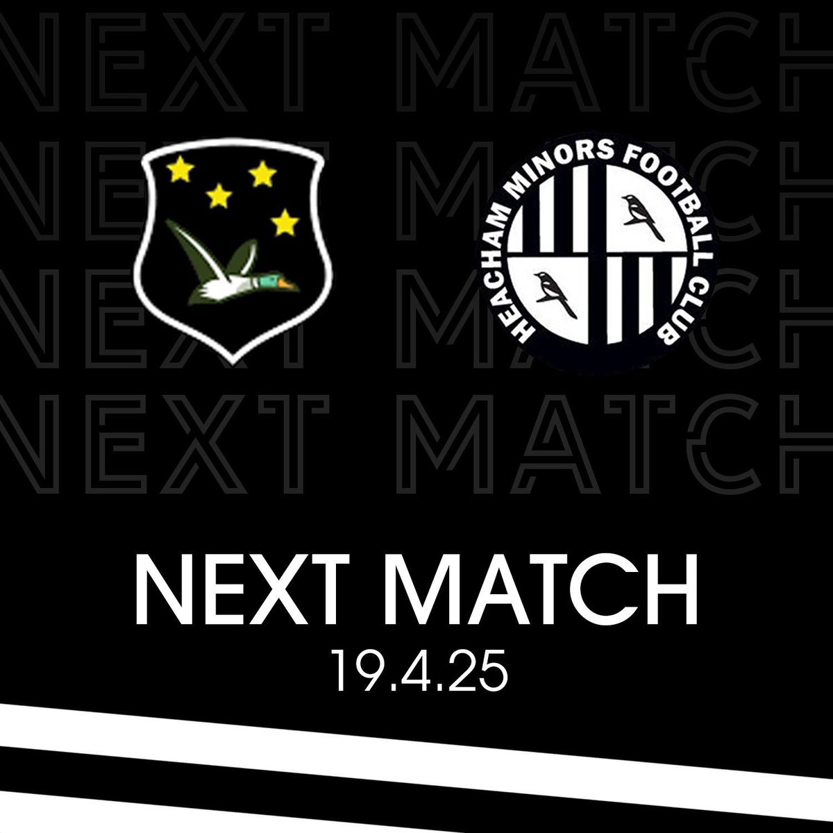 Up next for the HMFC Development side is an away game against The Wanderers, 2:30pm kick off! 🤍 🖤