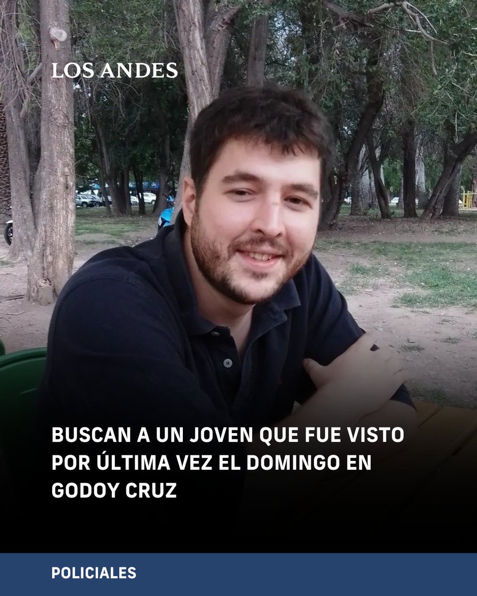 ⭕ | Desde el lunes en la mañana se encuentra activa la búsqueda del paradero de Federico Verazzi, un joven de 34 años de edad y oriundo de Godoy Cruz. shorturl.at/xk4Wf