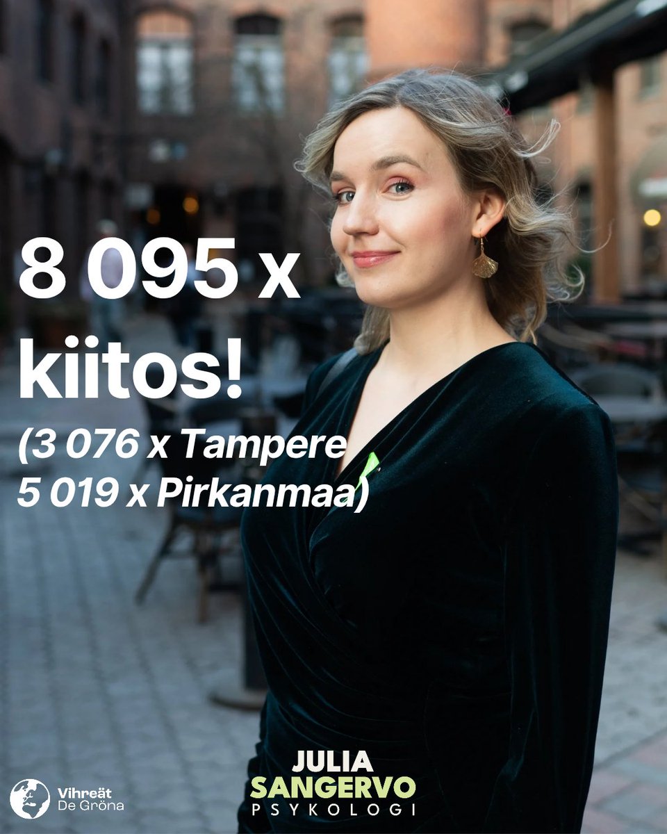 Kunta- ja aluevaalien tulos on nyt vahvistettu. Tarkastuslaskennassa sain vielä muutaman lisä-äänen – kiitos jokaisesta 8 095 äänestä, jonka annoitte molemmissa vaaleissa. Luottamuksenne merkitsee valtavasti. On suuri ilo ja kunnia edustaa rakasta kotiani. 💚