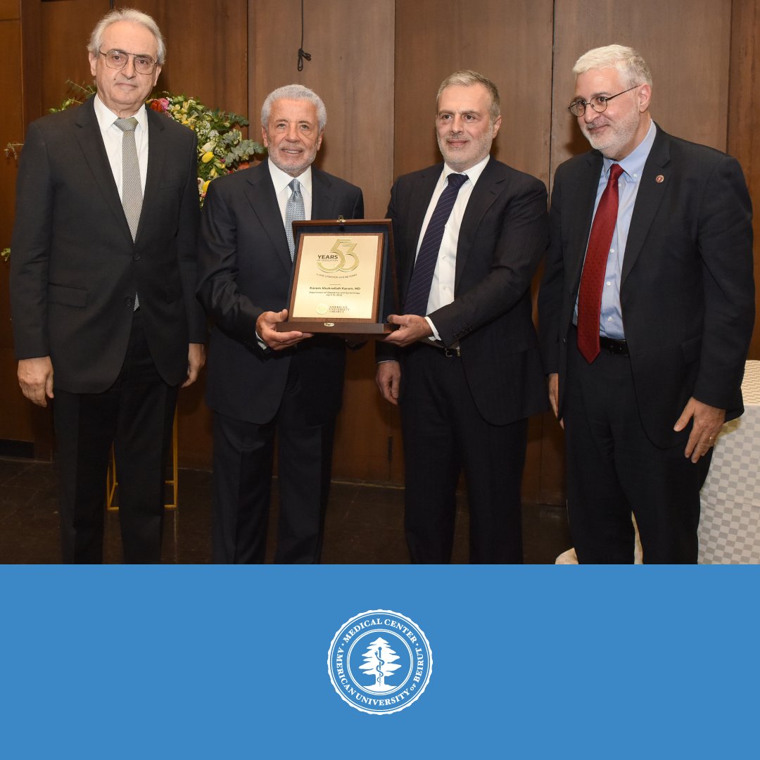American University of Beirut Medical Center (@aubmc_official) on Twitter photo The American University of Beirut (AUB) and its medical center (AUBMC) held a special honoring ceremony to celebrate the legacy of Dr. Karam Karam, marking 53 years of unwavering service and dedication to AUB, Lebanon, and beyond. <a href="/AUB_Lebanon/">American University of Beirut</a>
Read the full story: The American University of Beirut (AUB) and its medical center (AUBMC) held a special honoring ceremony to celebrate the legacy of Dr. Karam Karam, marking 53 years of unwavering service and dedication to AUB, Lebanon, and beyond. <a href="/AUB_Lebanon/">American University of Beirut</a>
Read the full story:
