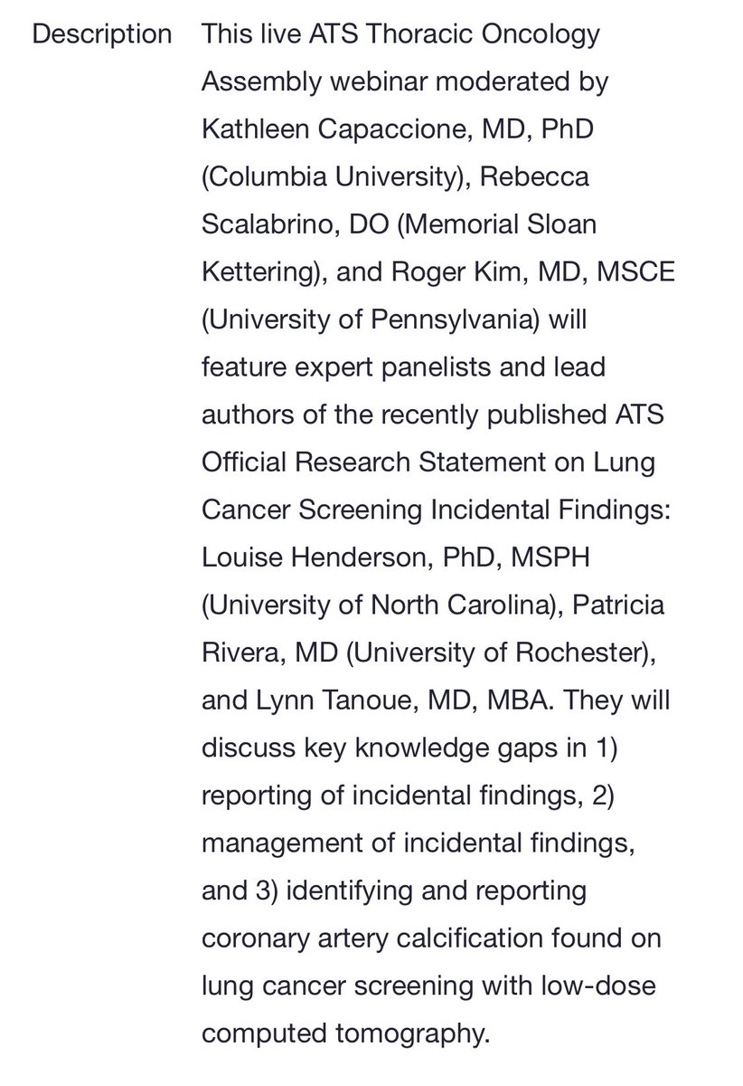 ATS TO Assembly (@atstoa) on Twitter photo 📢📢📢
Register now for our upcoming <a href="/atscommunity/">American Thoracic Society (ATS)</a> webinar on #LungCancer #Screening Incidental Findings: site.thoracic.org/events/lung-ca…
Featuring: <a href="/RogerKimMD/">Roger Kim, MD, MSCE, DAABIP, ATSF</a> <a href="/DrScalabrino/">Rebecca Scalabrino DO</a> #KathyCapaccione <a href="/MPatriciaRivera/">M. Patricia Rivera</a> #LouiseHenderson #LynnTanoue 📢📢📢
Register now for our upcoming <a href="/atscommunity/">American Thoracic Society (ATS)</a> webinar on #LungCancer #Screening Incidental Findings: site.thoracic.org/events/lung-ca…
Featuring: <a href="/RogerKimMD/">Roger Kim, MD, MSCE, DAABIP, ATSF</a> <a href="/DrScalabrino/">Rebecca Scalabrino DO</a> #KathyCapaccione <a href="/MPatriciaRivera/">M. Patricia Rivera</a> #LouiseHenderson #LynnTanoue