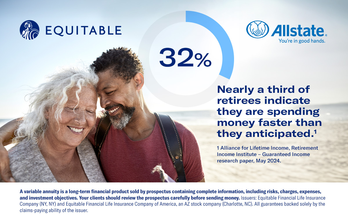 JamesonAgency's tweet photo. Nearly a third of retirees indicate they are spending money faster than they anticipated. Reach out to see how strategies from Equitable can help you prepare for retirement, so you can pursue a long and fulfilling life. https://t.co/hP0vaev0od
