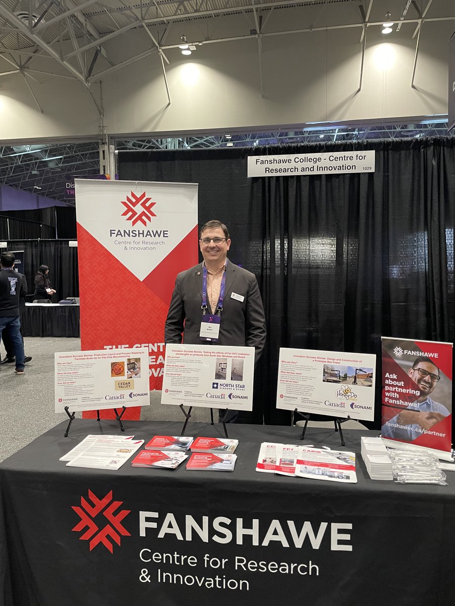 It’s the final day of #DiscoveryX 2025 and the College Corridor is buzzing with innovation! Visit the College Corridor and see how ON’s colleges are leading the way through applied research. College research drives new products, services and supports for small and mid-sized