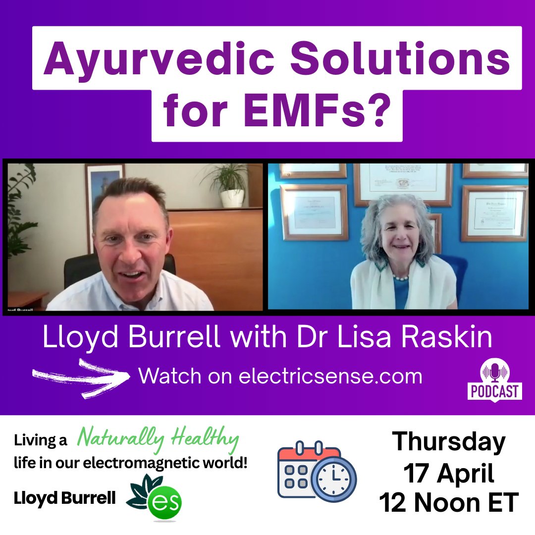 lloydburrell's tweet image. 🎙️[Podcast] Ancient remedy for EMF toxicity and all health. #EMFProtection #AyurvedaHealing #EnergyMedicine #ElectromagneticHealth #NaturalHealing #EMFToxins #VibrationalMedicine #podcast #lloydburrell #electricsense