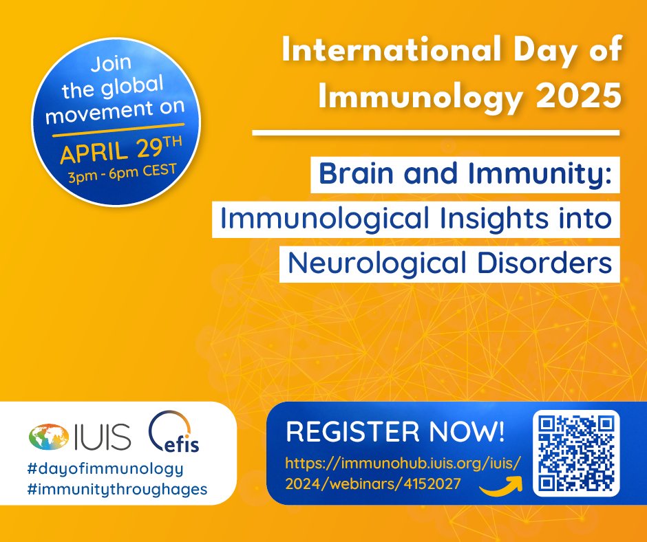 Join FOCIS for the International Day of Immunology webinar hosted by <a href="/iuis_online/">International Union of Immunological Societies</a> and <a href="/EFIS_Immunology/">EFIS</a> &amp; help spotlight the vital role of immunology in advancing human health. 
📅 April 29 | 🕒 15:00–18:00 CEST

Learn More: zurl.co/3znZV