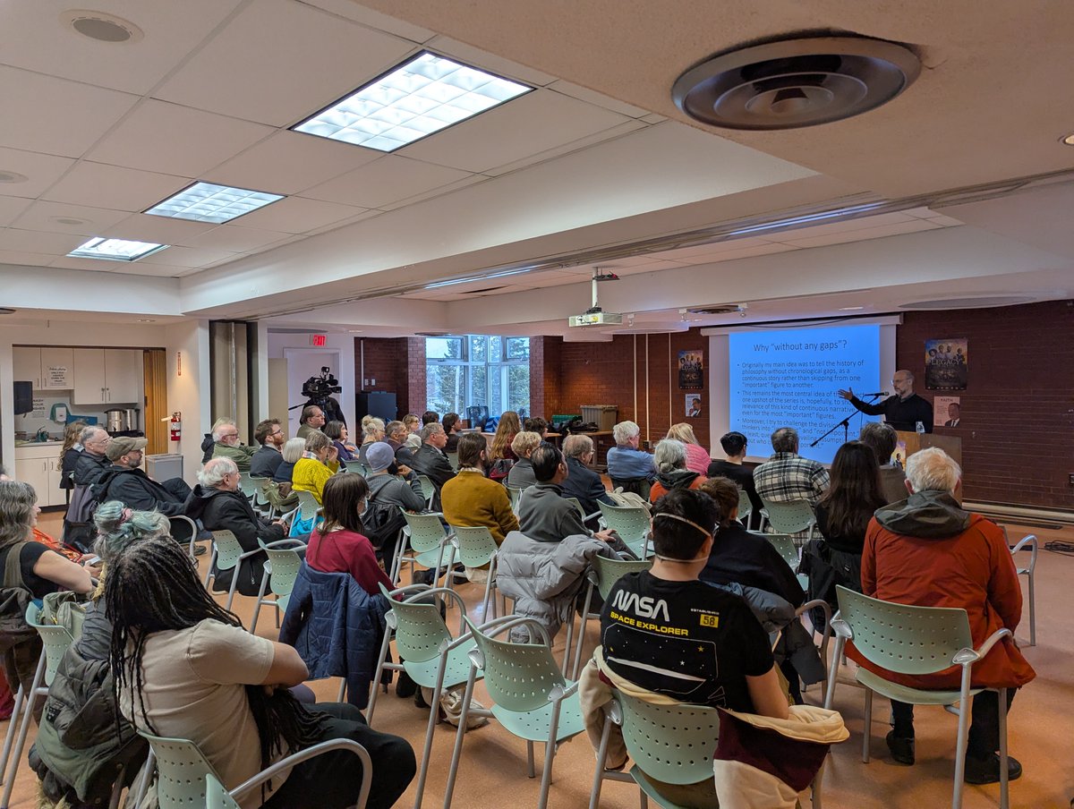 HalHum101's tweet photo. On Wednesday evening we held the 2nd Annual Humanities Today Lecture, and what a night it was! Thank you to everyone who joined us, and especially to Dr. Adamson for taking us on a whirlwind tour through your philosophical podcast project. https://t.co/f2lWh3MO0i