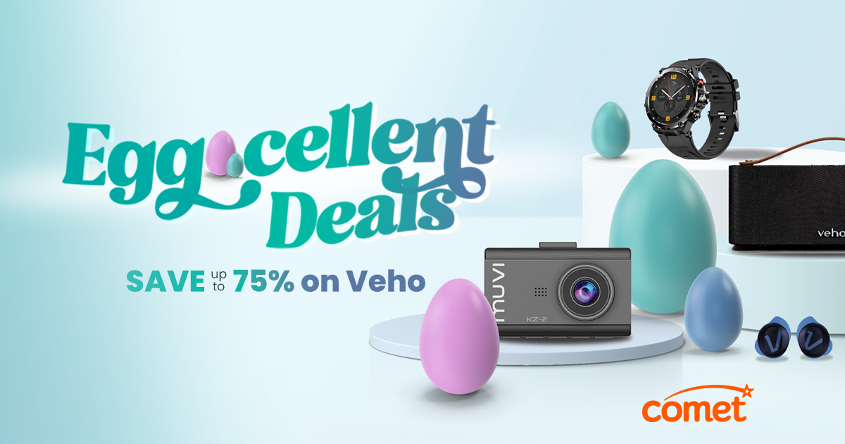 Easter weekend only – up to 75% off Veho! 🐰🎧

Shop now: comet.co.uk/collections/ea… 

#Cometisback #Easter #Veho