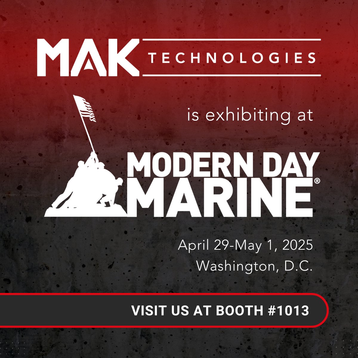 MAKsimulation's tweet image. Headed to @ModernDayMarine? Stop by booth 1013 to try the MAK Driver Trainer and meet NICO, our AI-powered avatar for simulation and role-player training.

Let’s connect: vt.mak.com/acton/media/27…

#SimulationAndTraining #MilitaryTraining #AItechnology