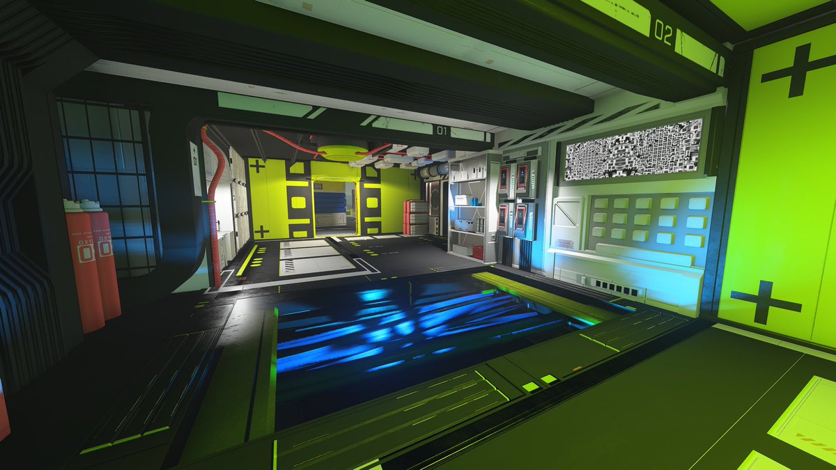 ZaddyHammer's tweet image. Been exploring Marathon’s art style in Halo Infinite’s Forge. Here’s a look at an interior I’ve been building—still a WIP!
#Halo #Marathon #Bungie #Forge