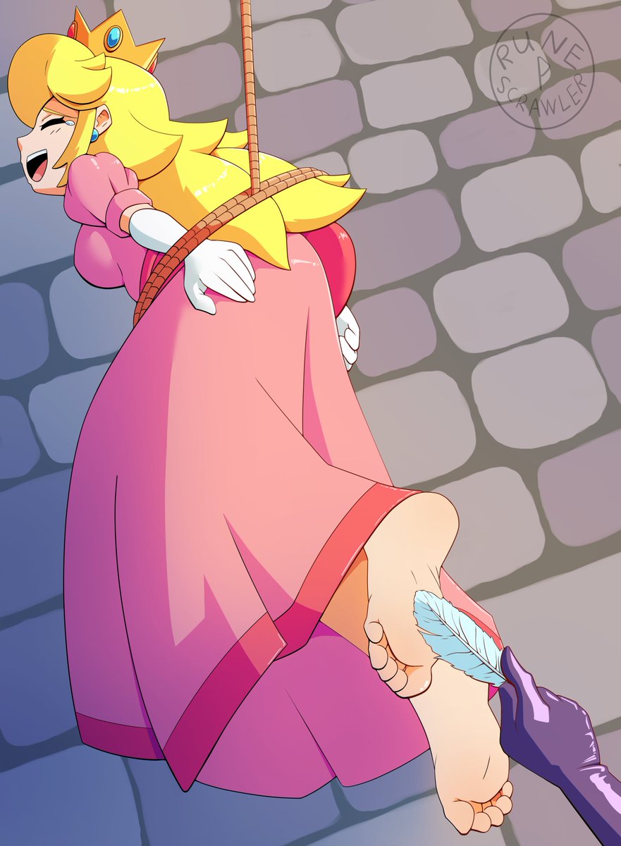 runescrawler's tweet image. Princess Peach being tickled in a dungeon. Mario better hurry!