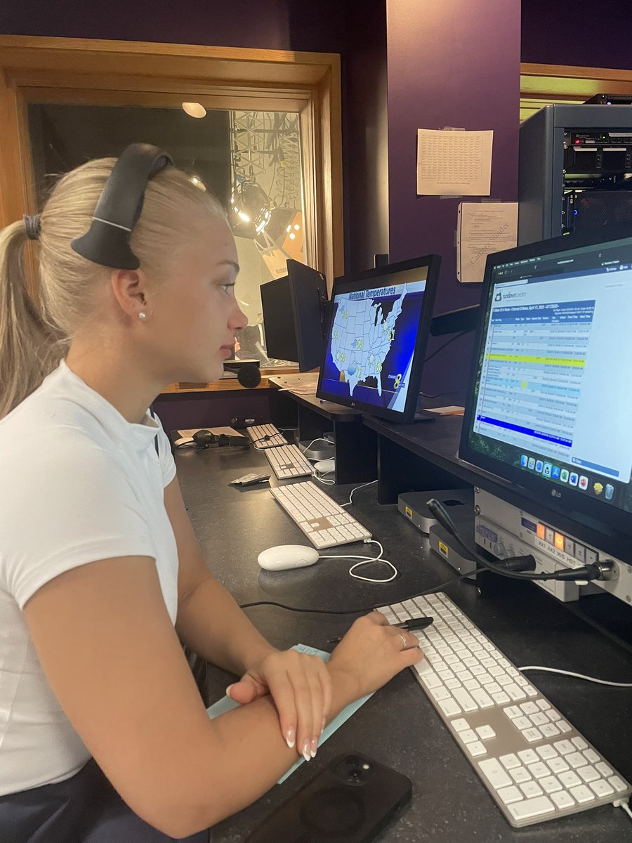 ch8ksu's tweet photo. Our Directors and Producers are hard at work to prepare for our show at 10:30! 

Watch on Channel 8 News or live on Youtube! https://t.co/iFR0Th1xOz