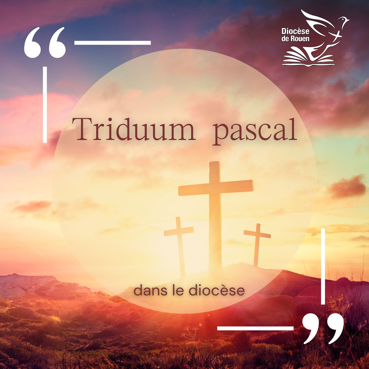 A la cathédrale Notre-Dame de Rouen : jeudi 17 avril à 19h : messe de la Cène &amp; Adoration jusqu'à 21h30.
Les horaires de toutes les célébrations du Triduum pascal dans le diocèse rouen.catholique.fr/wp-content/upl…