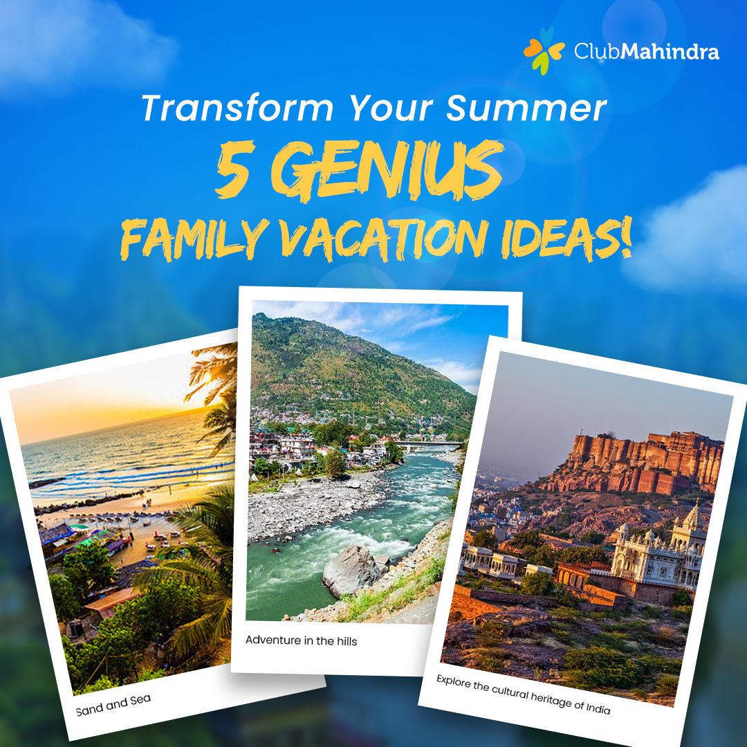 Tired of the same old summer plans?

Discover five innovative ways to make this vacation unforgettable for your family. 
From unique destinations to creative activities, start planning now with our guides!

Explore the ideas: clubmahindra.com/blog/experienc…

#SummerTime #VacationGetaway