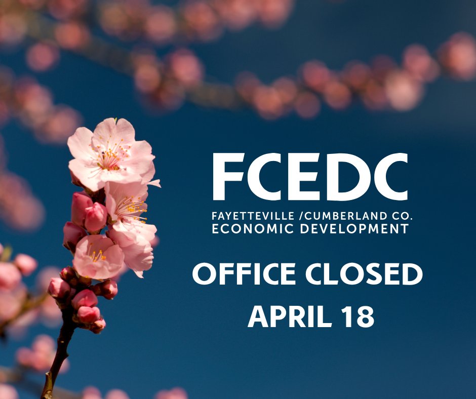 The FCEDC Office will be closed tomorrow, April 18th, in observance of Good Friday. We will return to normal business hours on Monday, April 21st.