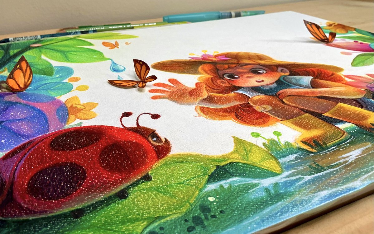 A Spring Friend 🌷❤️ Here’s a new traditional piece!