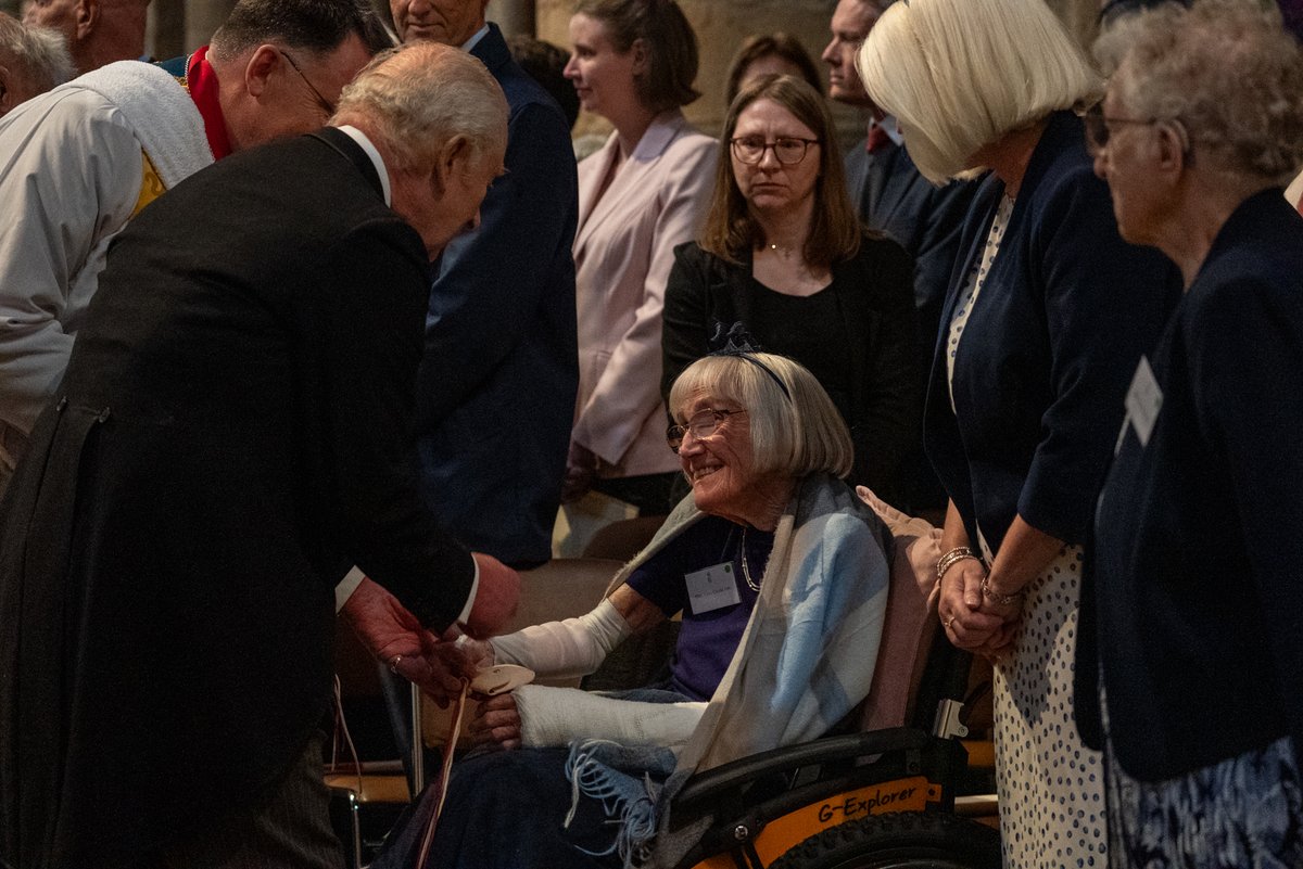 durhamcathedral's tweet photo. We were thrilled to host this year’s Royal Maundy Service, where 152 people received Maundy Money to thank them for their outstanding Christian service 
 
The King and Queen attended the service, listened to choral music, and heard readings before honouring the 152 recipients. https://t.co/TyzcNLEPRO