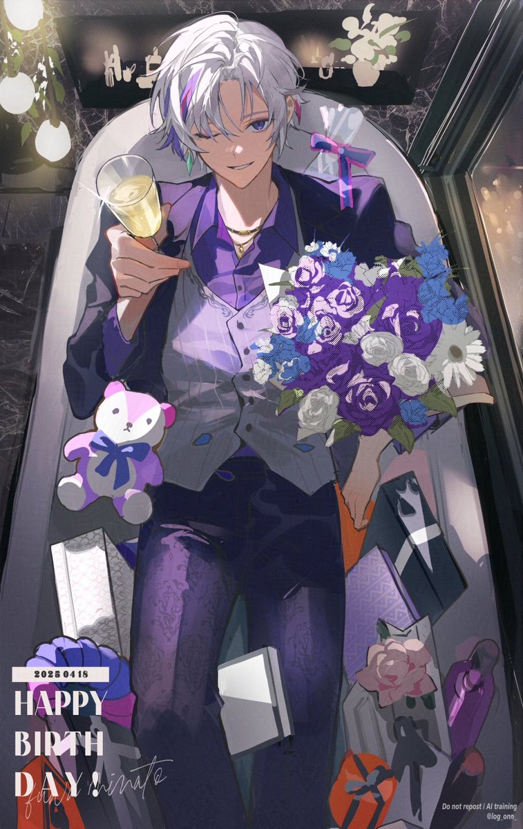 log_onn_'s tweet photo. おめでとうございます 🥂✨
#不破湊生誕祭2025 #絵スコート https://t.co/uKOAWSrr0c