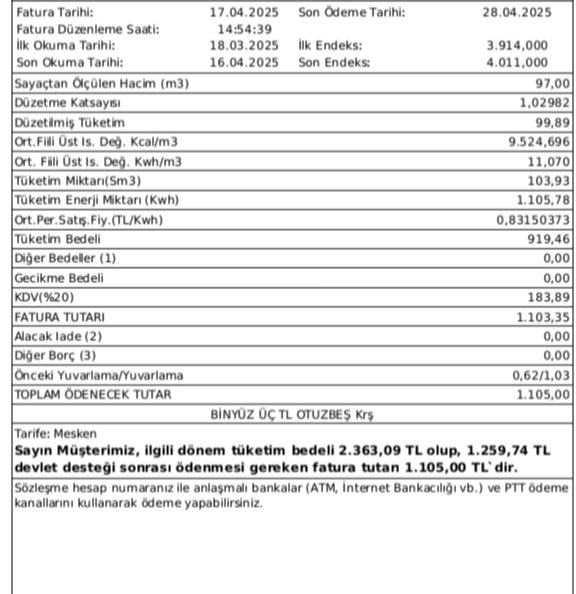 Faturada olmayan tüketimi ödedik demelerine kanmadık  #doğalgaz