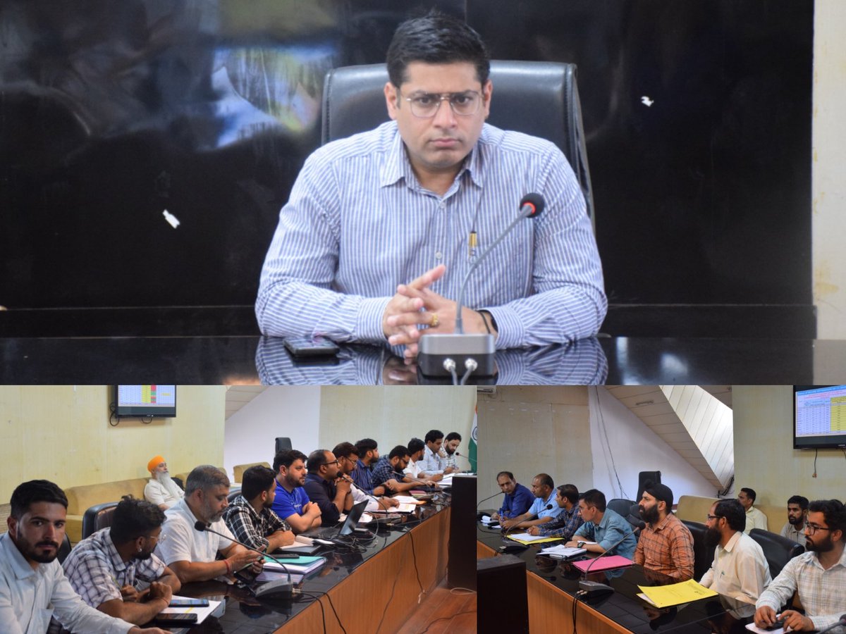 Deputy Commissioner Poonch (@poonchdm) on Twitter photo District Development Commissioner Poonch, Vikas Kundal, convened a meeting today to assess the physical and financial progress of various developmental initiatives undertaken by the Rural Development Department (RDD)
<a href="/Divcomjammu/">Divisional Commissioner Jammu</a> <a href="/diprjk/">Information & PR, J&K</a> <a href="/jkrddpr/">Department of Rural Development & Panchayati Raj</a> District Development Commissioner Poonch, Vikas Kundal, convened a meeting today to assess the physical and financial progress of various developmental initiatives undertaken by the Rural Development Department (RDD)
<a href="/Divcomjammu/">Divisional Commissioner Jammu</a> <a href="/diprjk/">Information & PR, J&K</a> <a href="/jkrddpr/">Department of Rural Development & Panchayati Raj</a>