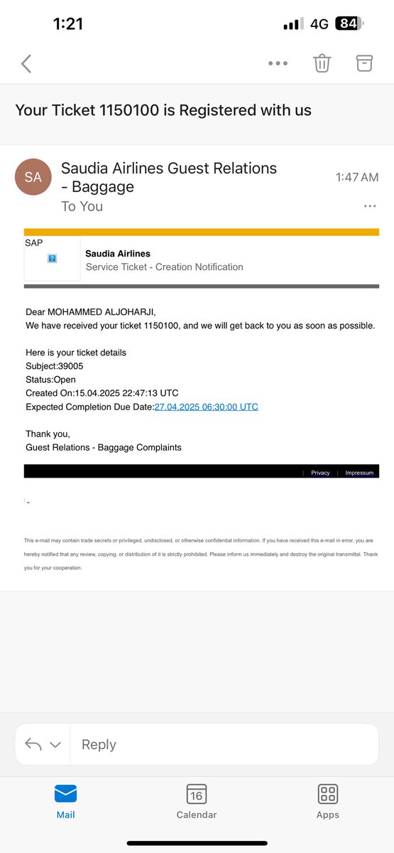 aljo_mo's tweet photo. @Saudia_Care @Saudi_Airlines https://t.co/oh6J0csWDE
