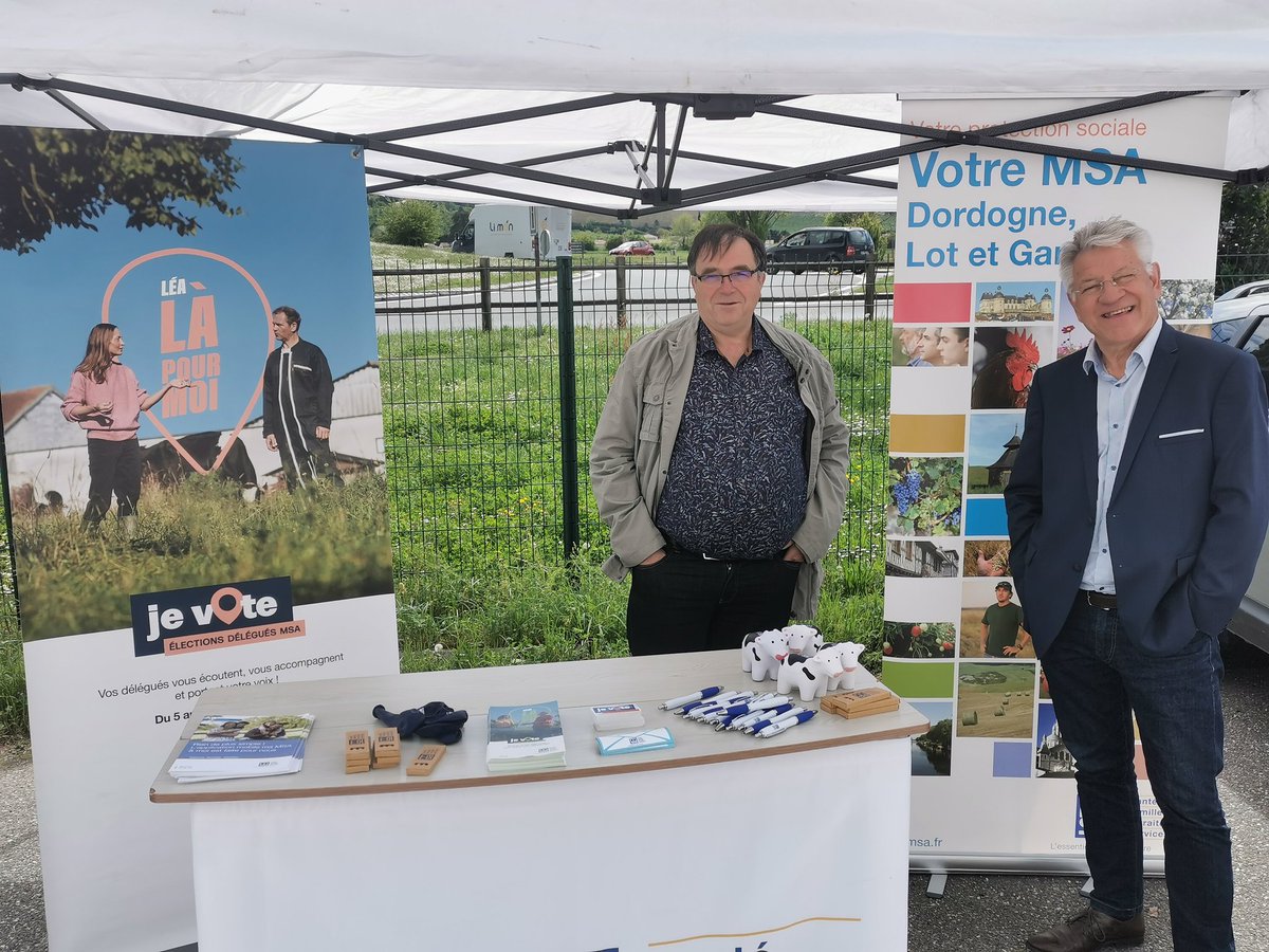 Un gd👏à nos Administrateurs #msa_dlg, <a href="/max_doux/">Doux Max</a> et <a href="/SureLaurent/">Sure Laurent</a> pour leur participation à la promotion des #ElectionsDeleguesMSA ds l’entreprise Coufidou. Une belle occasion d’échanger avec les salariés sur le rôle des élus #MSA et l’importance de voter du 5 au 16 mai prochain.