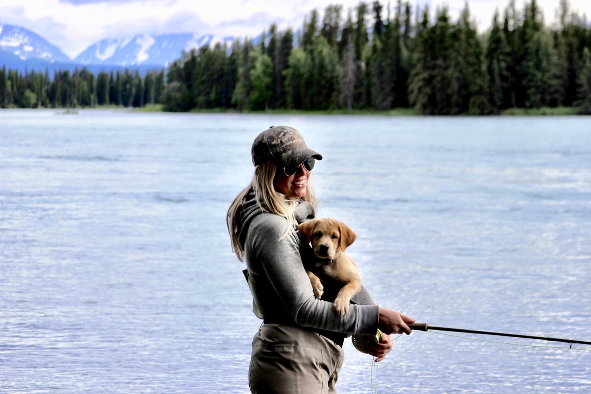 AKSportJourn's tweet photo. Our April cover story on @karibusta, who went from the press box as an Alaska sports reporter/anchor - including her fishing reports - to the owner's box as one one of the co-owners of the @anchoragewolve1 hockey team, headed to the @NAHLHockey playoffs! 
https://t.co/O9hEraWi3G https://t.co/mPdST4bmc6