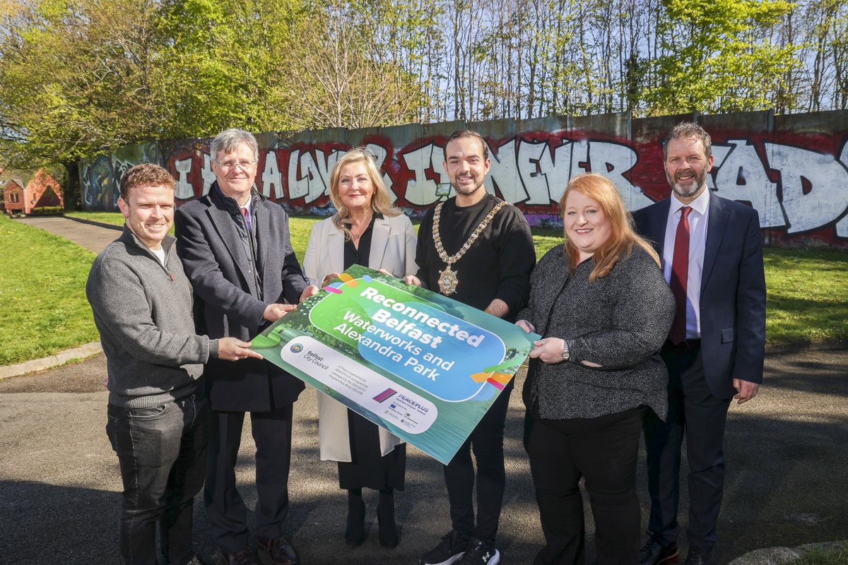 Belfast City Council (@belfastcc) on Twitter photo NEWS: Transformative PEACEPLUS plans for Alexandra Park and the Waterworks in north Belfast are officially launched today ow.ly/pBkr50VCsp5
#BelfastPEACEPLUS
<a href="/SEUPB/">SEUPB</a> <a href="/DeptRCD/">Department of Rural and Community Development</a> <a href="/CommunitiesNI/">Communities NI</a> <a href="/Justice_NI/">Justice NI</a> <a href="/micky_murray/">Lord Mayor of Belfast, Cllr Micky Murray</a> <a href="/CllrRyanMurphy/">Ryan Murphy</a> <a href="/naomi_long/">Naomi Long MLA</a> NEWS: Transformative PEACEPLUS plans for Alexandra Park and the Waterworks in north Belfast are officially launched today ow.ly/pBkr50VCsp5
#BelfastPEACEPLUS
<a href="/SEUPB/">SEUPB</a> <a href="/DeptRCD/">Department of Rural and Community Development</a> <a href="/CommunitiesNI/">Communities NI</a> <a href="/Justice_NI/">Justice NI</a> <a href="/micky_murray/">Lord Mayor of Belfast, Cllr Micky Murray</a> <a href="/CllrRyanMurphy/">Ryan Murphy</a> <a href="/naomi_long/">Naomi Long MLA</a>