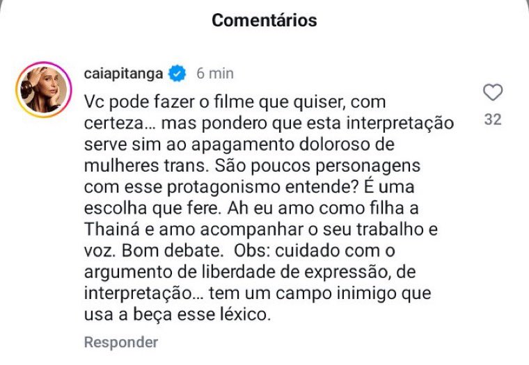 ADaCotaMonteiro's tweet photo. A anna muylaert esta fazendo um filme inspirado em Geni e o Zé pelin e anunciaram que uma atris cis ia fazer a geni

Camila Pitanga, atriz consagrada ha muitos anos, se posicionou e eu fiquei muito feliz de ver que além de querida pela comunidade ela se importa com pessoas trans https://t.co/zXzzppDmzt