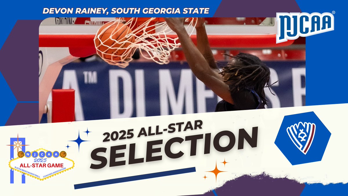 JCBCA (@njcaambbcoaches) on Twitter photo 🌟2025 ALL-STAR SELECTION🌟
Devon Rainey (<a href="/heydevloaded/">devon “whoot” rainey</a>) of <a href="/southGAstate/">South Georgia State</a> has been selected as 2025 NJCAA Men's Basketball All-Star!
🏅NJCAA Division I Honorable Mention All-American
🏅GCAA Player of the Year
🏅First Team All-Region
#NJCAABasketball 🏀 🌟2025 ALL-STAR SELECTION🌟
Devon Rainey (<a href="/heydevloaded/">devon “whoot” rainey</a>) of <a href="/southGAstate/">South Georgia State</a> has been selected as 2025 NJCAA Men's Basketball All-Star!
🏅NJCAA Division I Honorable Mention All-American
🏅GCAA Player of the Year
🏅First Team All-Region
#NJCAABasketball 🏀