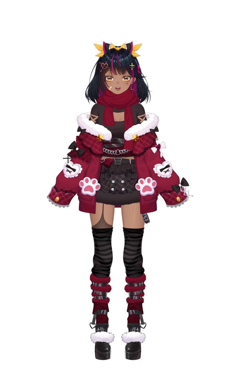 Currently finishing off the Customizable Vtuber V.3 new outfits, here are some of the colors ✨