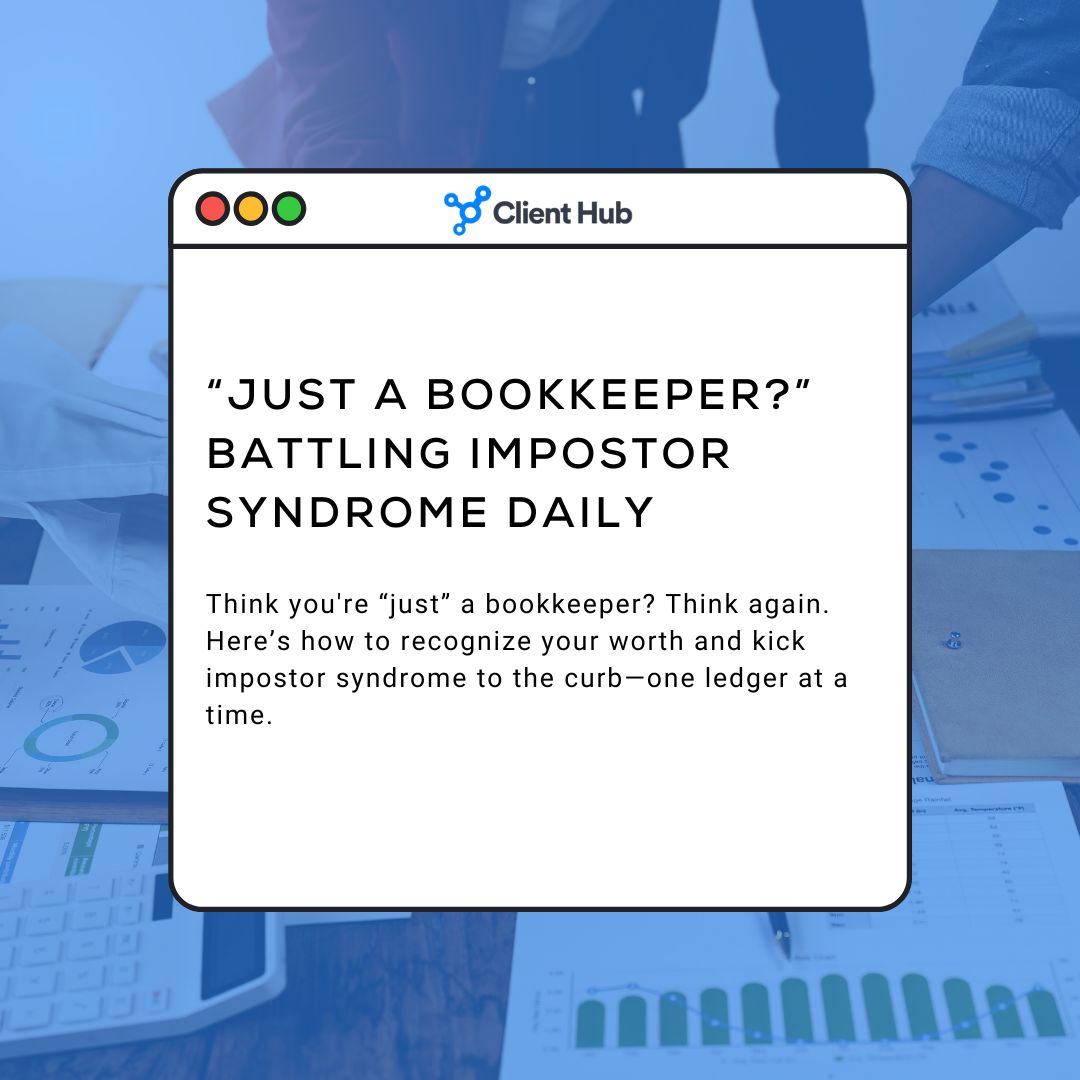 Managing client books with skill and accuracy takes more than people give credit for. This blog dives into impostor syndrome in bookkeeping and lays out ways to own your expertise and break the “just a bookkeeper” mindset. clienthub.app/blog/just-a-bo…

#ClientHub #RealTalk