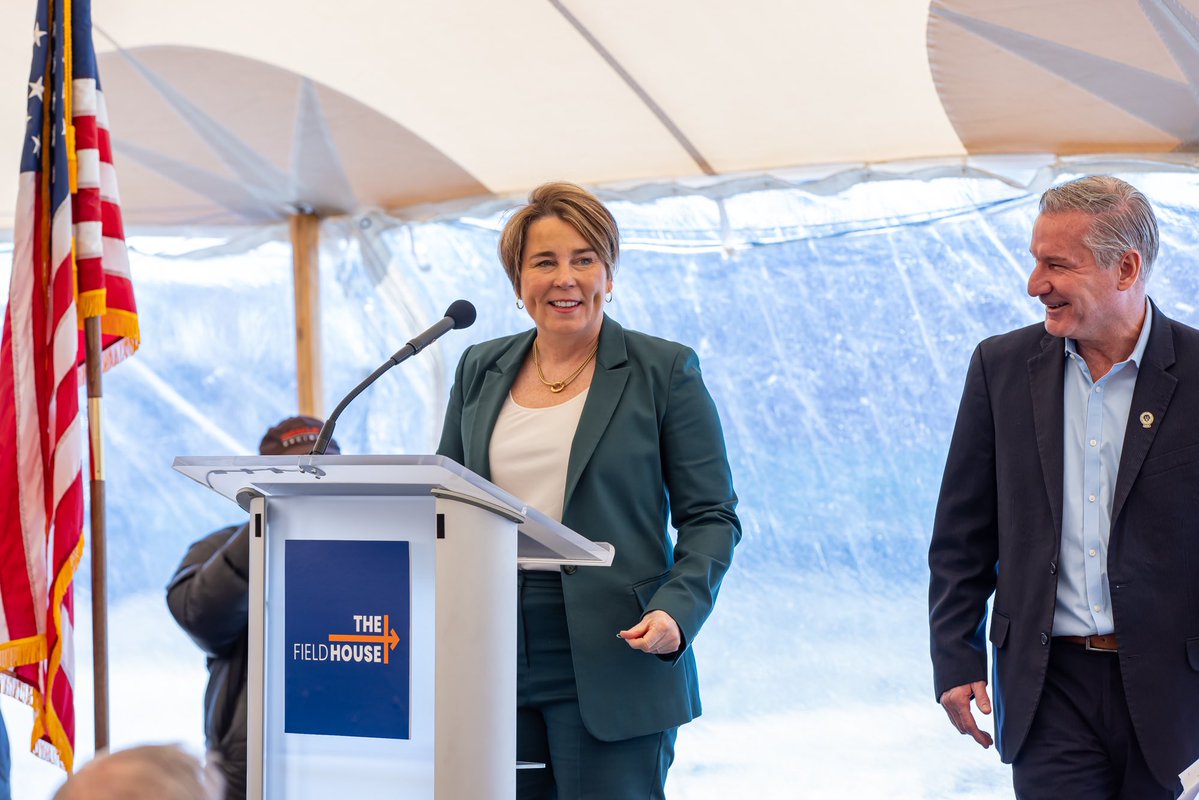 MassGovernor's tweet image. Massachusetts is strong because of its people — families like the Richards who have gone through the unimaginable, and still find ways to take care of their neighbors.
At the groundbreaking of the FieldHouse+ in the heart of Dorchester, I announced a $12 million state…