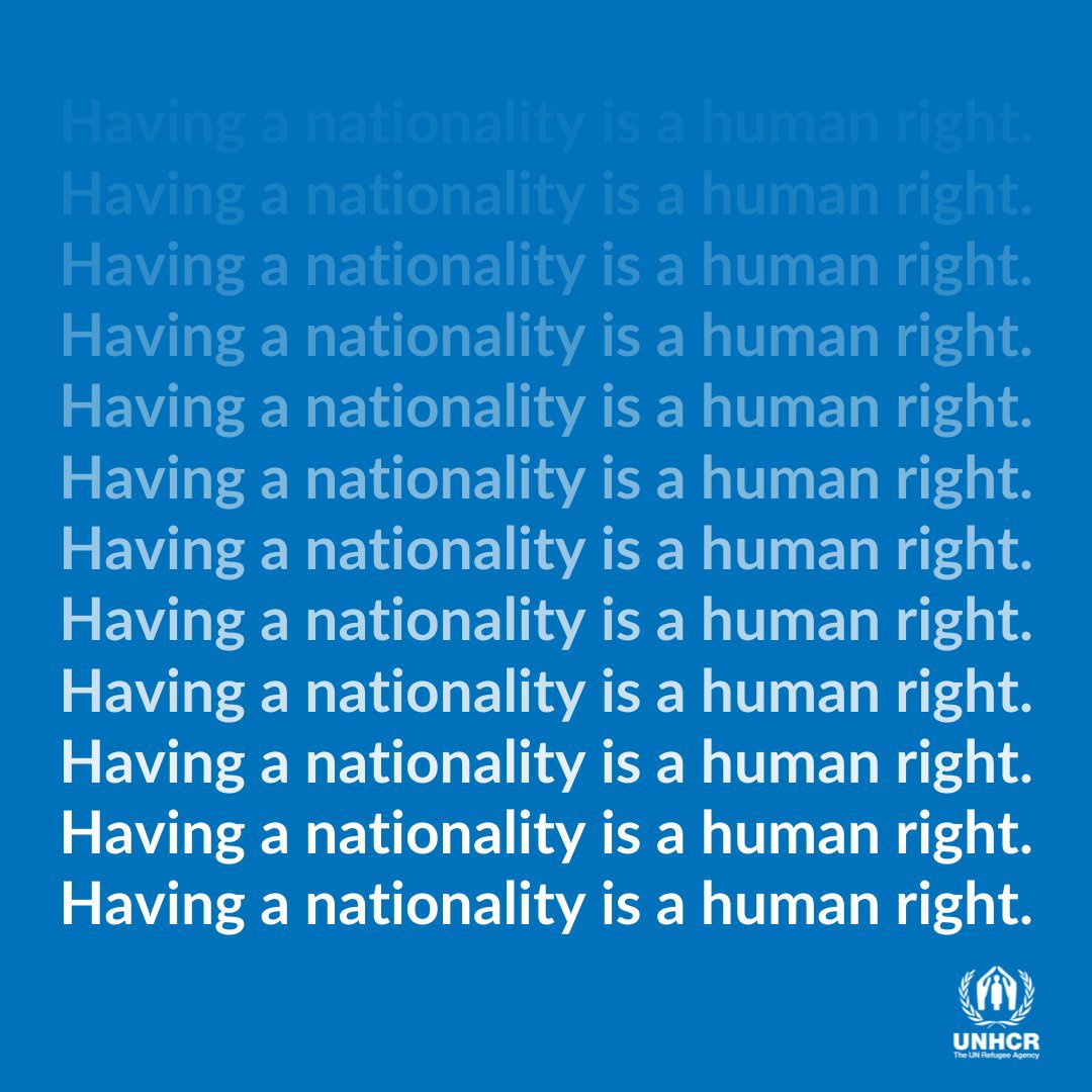 United Nations (@un) on Twitter photo Having a nationality is a human right.
Yet, millions of people around the world are stateless, which creates barriers to work, education, travel, healthcare & more.
<a href="/Refugees/">UNHCR, the UN Refugee Agency</a> is working to #EndStatelessness. unhcr.org/ibelong/ Having a nationality is a human right.
Yet, millions of people around the world are stateless, which creates barriers to work, education, travel, healthcare & more.
<a href="/Refugees/">UNHCR, the UN Refugee Agency</a> is working to #EndStatelessness. unhcr.org/ibelong/