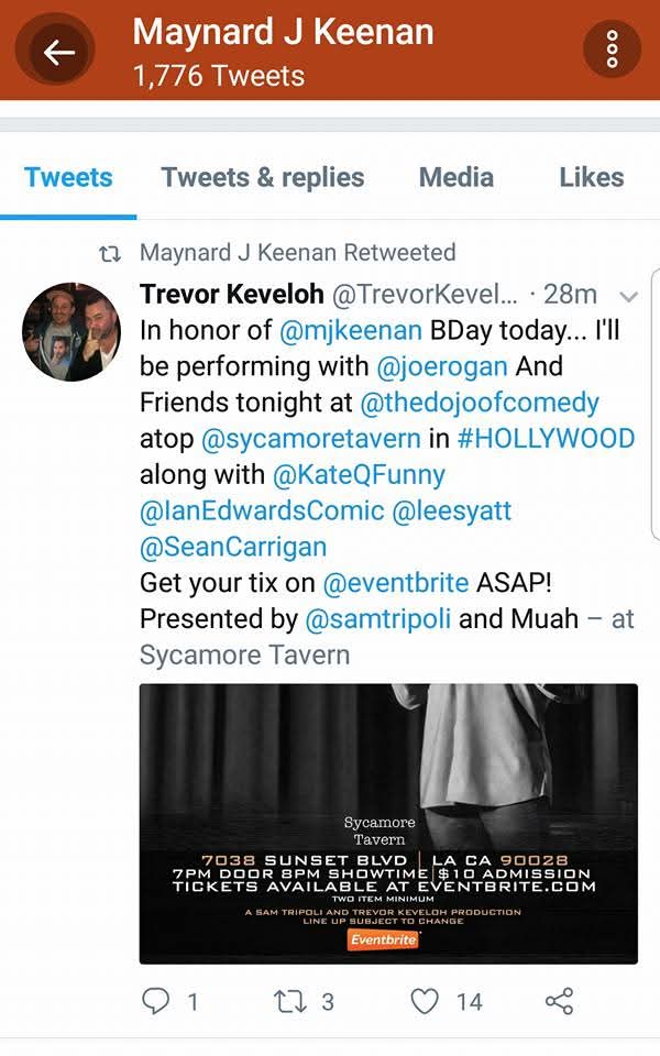 TrevorKeveloh's tweet photo. Hapi Fawkn BDai @mjkeenan
Thanks for retweeting this 7yrs ago.
#SpiralOut Ese! https://t.co/XsqyY5QuQs