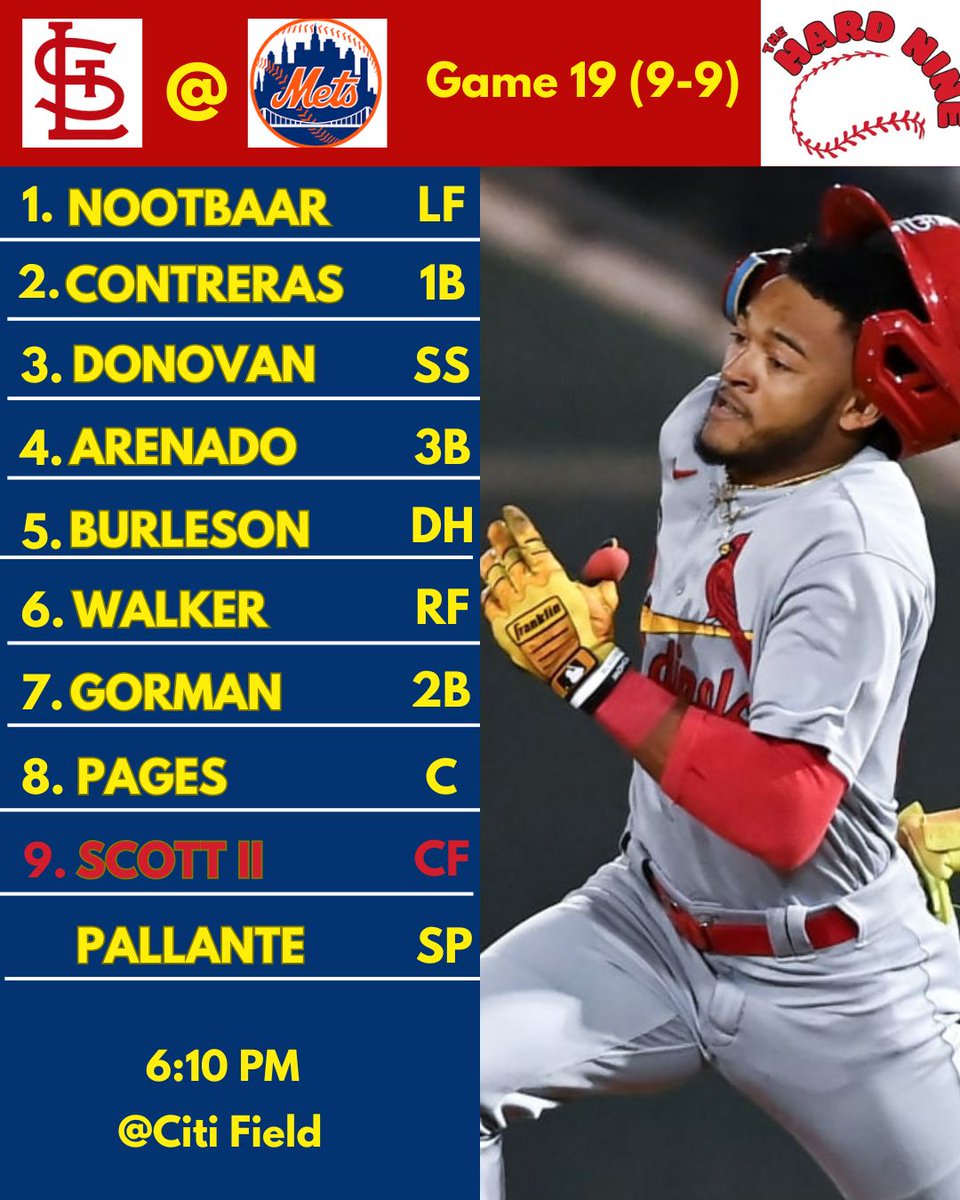 hardninepod's tweet photo. The #STLCards start a 4-game set in Queens tonight! https://t.co/JQ3kJ5oK0m