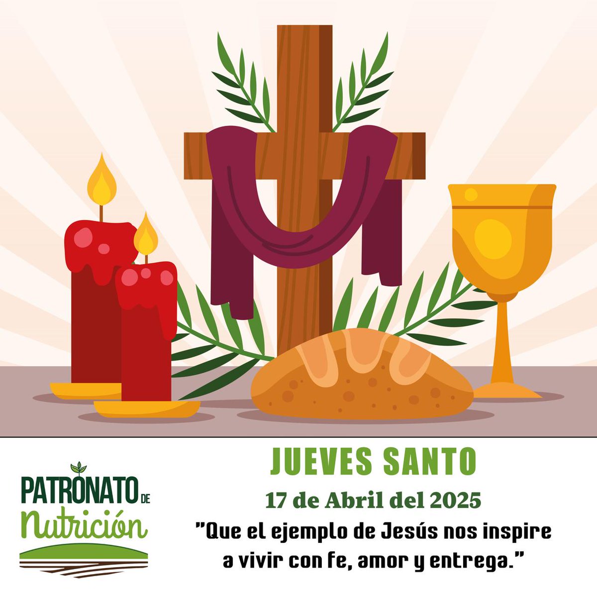 "Que el ejemplo de Jesús nos inspira a vivir con fe, amor y entrega."